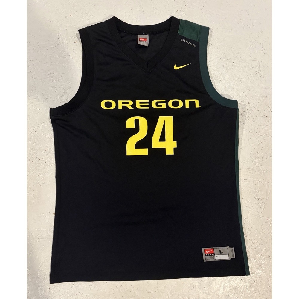 Nike‎ Team Authentic Oregon Ducks Vintage Basketball Green Jersey Size Large